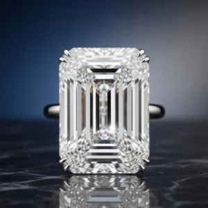 GIA Certified 20.38 Carat Emerald Cut Diamond Ring