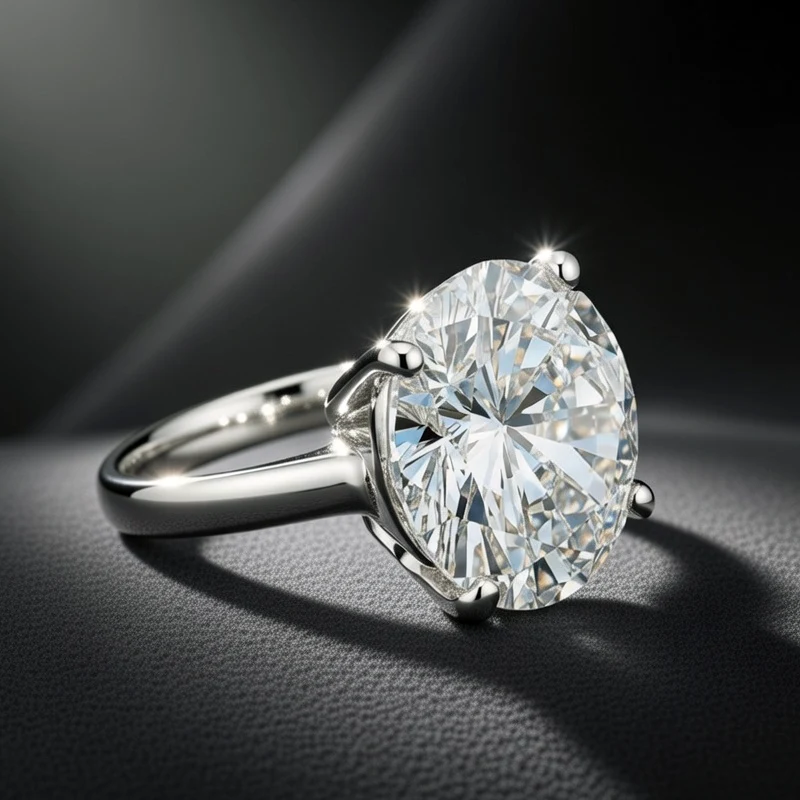 GIA Certified 20 Carat Round Cut Diamond Engagement Platinum Ring