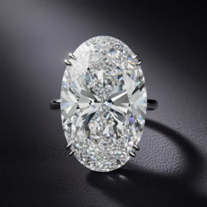 TYPE IIA GIA Certified 14 Ct. Oval Diamond Solitaire Ring