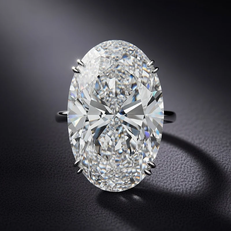 TYPE IIA GIA Certified 14 Ct. Oval Diamond Solitaire Ring 1 TYPE IIA GIA Certified 14 Ct. Oval Diamond Solitaire Ring