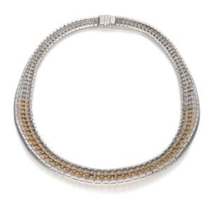 Platinum Gold Yellow Diamond and Diamond Parure