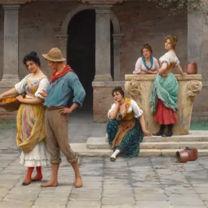 Eugene von Blaas No Love Without Envy by Eugene Von Blaas 1901
