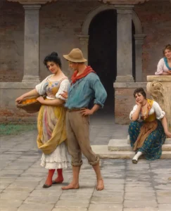 Eugene von Blaas No Love Without Envy by Eugene Von Blaas 1901