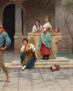 Eugene von Blaas No Love Without Envy by Eugene Von Blaas 1901