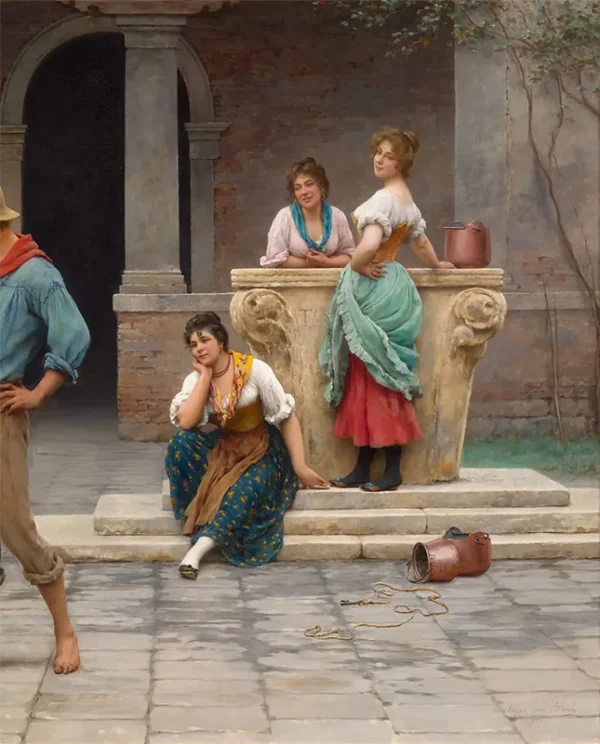Eugene von Blaas No Love Without Envy by Eugene Von Blaas 1901