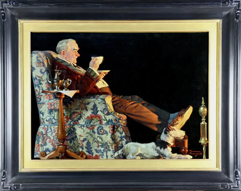 Stunning Norman Rockwell Yes Sir! That's Hills Brothers Coffee Original Advertisement 1929 1 Norman Rockwell "Yes Sir! That's Hills Brothers Coffee" Original Advertisement 1929