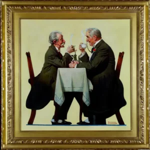 Norman Rockwell Men Drinking Coffee