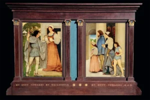 Maxfield Parrish My Duty Towards my Neighbor and My Duty Towards God diptych 1898