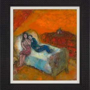 Marc Chagall Couple sur le lit by Marc Chagall Circa 1931-1952