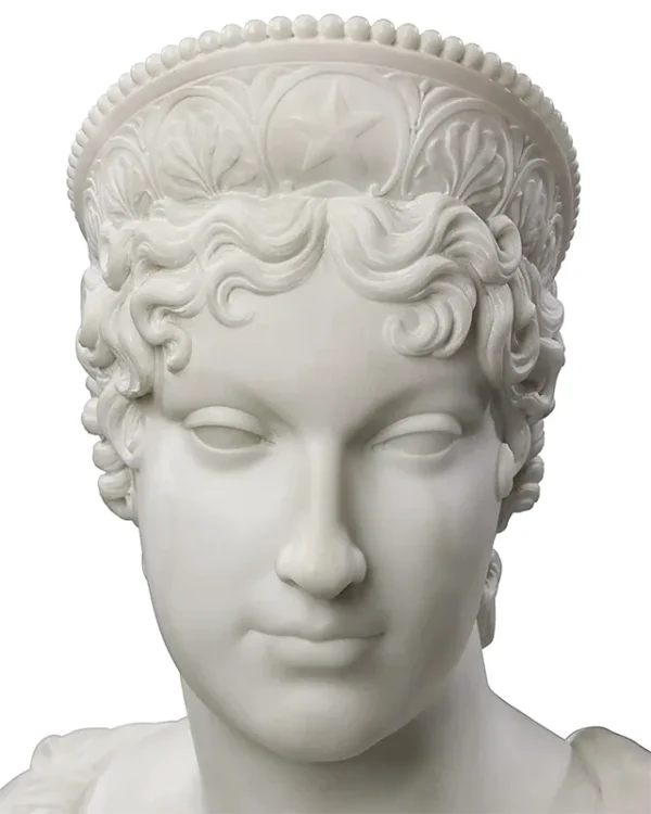 Pair of Carrara Marble Busts of the Emperor Napoleon and Empress Marie Louise Circa 1807-10