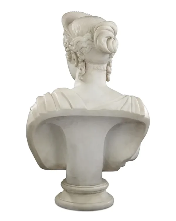 Pair of Carrara Marble Busts of the Emperor Napoleon and Empress Marie Louise Circa 1807-10