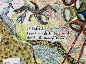 Peter Beard Elui with World Record Cow Elephant Tusk 47 lbs Marsabit Forest Kenya