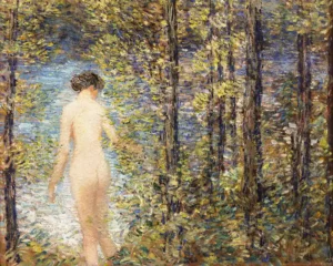 Exquisite The Bather by Childe Hassam Circa 1905 7 The Bather by Childe Hassam Circa 1905