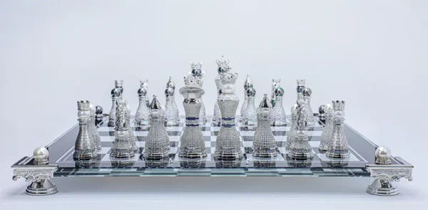 Pearl Royale Chess Set 14K White Gold & Diamonds Ed. of 3 by Colin Burn