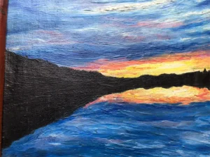 Nataliia Krykun Sunset boat seascape night 2010