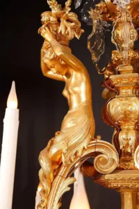 Exceptional Crystal and Bronze Chandelier L-A Marquis France 1860