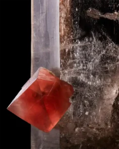 Pink Fluorite on Smoky Quartz Switzerland