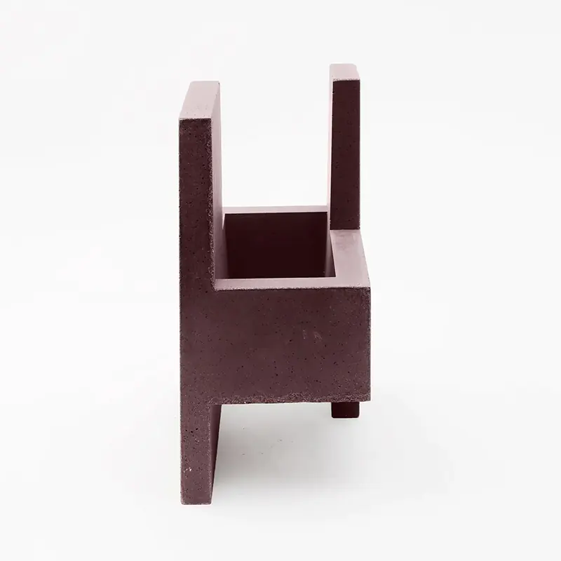 Spectacular Chandigarh IV Marsala Brown Design Vase Paolo Giordano Cement Cast 21c 5 Chandigarh IV Marsala Brown Design Vase Paolo Giordano Cement Cast