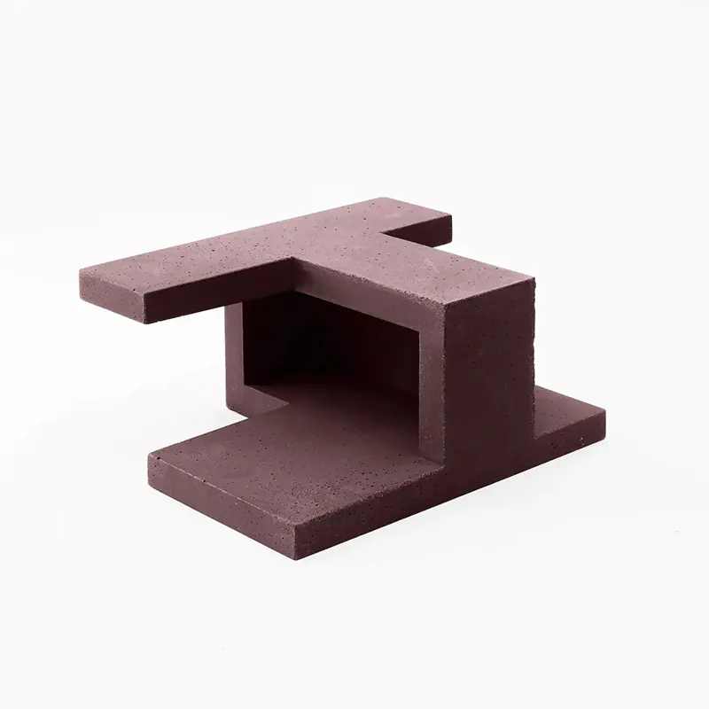 Spectacular Chandigarh IV Marsala Brown Design Vase Paolo Giordano Cement Cast 21c 6 Chandigarh IV Marsala Brown Design Vase Paolo Giordano Cement Cast