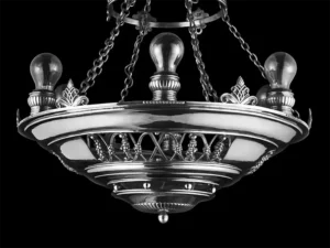 Legendary Original Georg Jensen Silver Six Light Chandelier 307 9 Original Georg Jensen Silver Six Light Chandelier 307