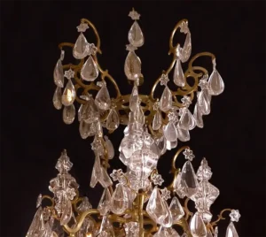 Louis XV Bronze and Rock Crystal Chandelier from the Hôtel de Talleyrand 1850