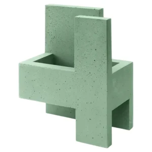 Exquisite Chandigarh IV Mint Green Design Vase Paolo Giordano Cement Cast 21c 8 Chandigarh IV Mint Green Design Vase Paolo Giordano Cement Cast