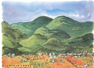 Earl Thollander Original California Wine Country vintage wine and travel poster 1973