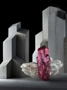 Rubellite Tourmaline on Quartz Russia