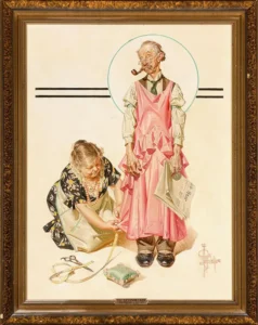 Joseph Christian Leyendecker Living Mannequin The Saturday Evening Post cover 1932