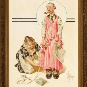 Joseph Christian Leyendecker Living Mannequin The Saturday Evening Post cover 1932