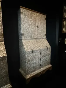 A pair of Spanish-colonial Viceregal mother of pearl inlaid bureau cabinets 1720