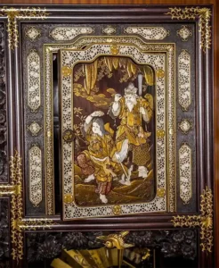 Rare Meiji Period Japanese Lacquer Cabinet