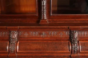 Exceptionel Bookcase Forming Desk by G. Grohé France Circa 1860