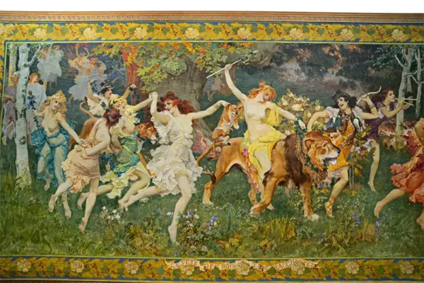 A Large Oil Painting by Frederick Arthur Bridgman ‘La Fête des Bois’ Circa 1897