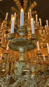 19th Hermitage Palace St Petersburg Chandelier 112 Lights Bronze gold 18k satin