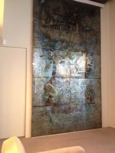 Siqueiros Glass Mural Painting Unique Piece Mexican Muralist 1950