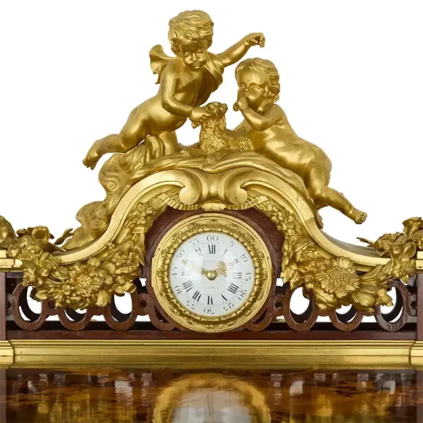 Antique French Marquetry Ormolu and Jasperware Bureau du Roi by Beurdeley 1890