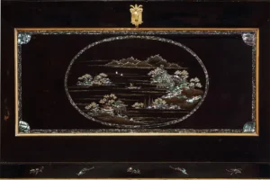 A fine pair of Japanese export lacquer secretaires owned by Sir Stamford Raffles 1813 8 A fine pair of Japanese export lacquer secretaires owned by Sir Stamford Raffles 1813