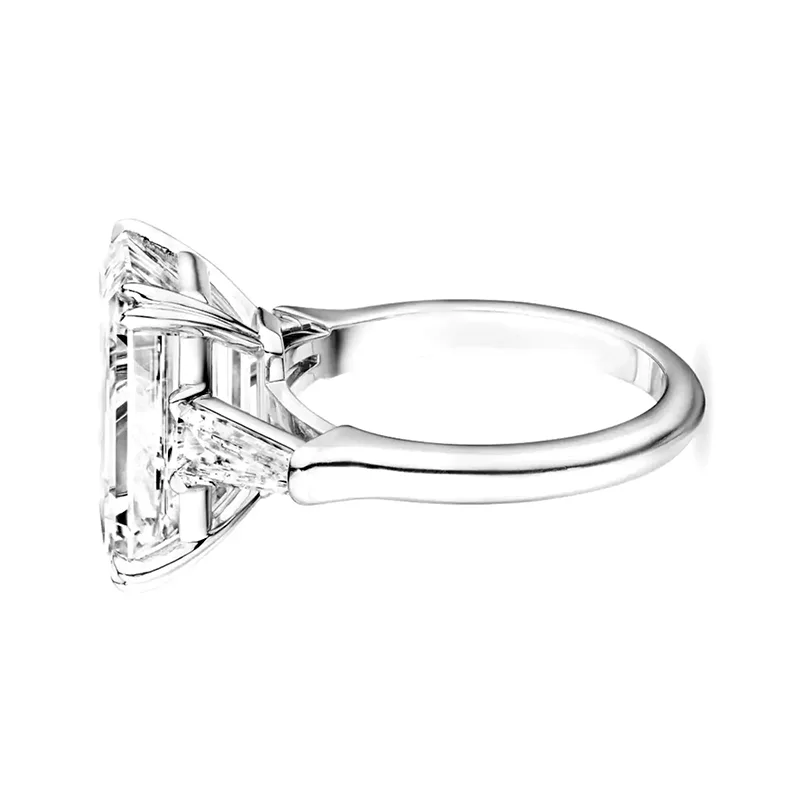TYPE IIA Golconda GIA Certified 13 Carat Emerald Cut Diamond Ring 3 TYPE IIA Golconda GIA Certified 13 Carat Emerald Cut Diamond Ring