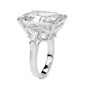 GIA Certified 8 Emerald Cut Diamond Engagement Platinum Ring TYPE IIA