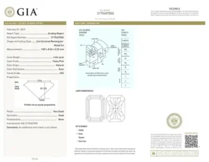 GIA Certified 4 Carat Fancy Pink Radiant Cut Diamond Platinum Ring