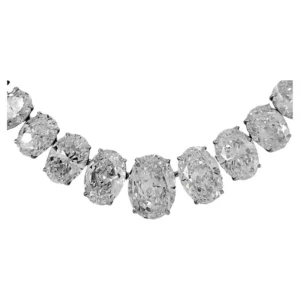 GIA Certified 85 Carat Oval Cut Diamond Necklace
