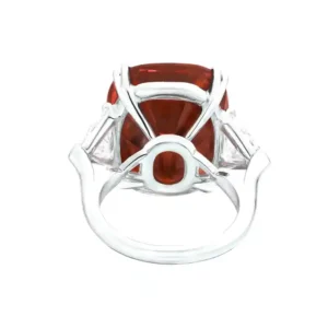 Grs Certified 6.06 Carat Vivid Red Burmese Ruby Diamond Ring