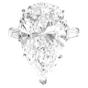 GIA Certified 10 Carat Pear Cut Diamond Platinum Ring