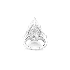 GIA Certified 10 Carat Pear Cut Diamond Platinum Ring