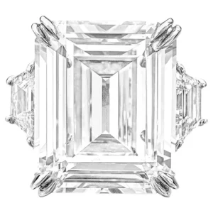 GIA Certified 10.40 Carat Emerald Cut Diamond Ring with Trapezoid Diamond 6 GIA Certified 10.40 Carat Emerald Cut Diamond Ring with Trapezoid Diamond