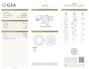 GIA Certified 10 Carat Round Brilliant Cut Diamond Ring IDEAL CUT