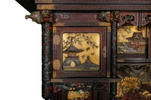 Stunning An Imperial Japanese Meiji Shibayama Tea Cabinet by The Tokugawa Samurai Clan 19c 13 An Imperial Japanese Meiji Shibayama Tea Cabinet by The Tokugawa Samurai Clan
