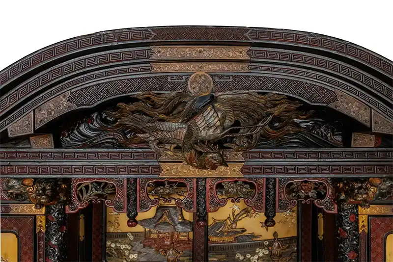 Stunning An Imperial Japanese Meiji Shibayama Tea Cabinet by The Tokugawa Samurai Clan 19c 6 An Imperial Japanese Meiji Shibayama Tea Cabinet by The Tokugawa Samurai Clan