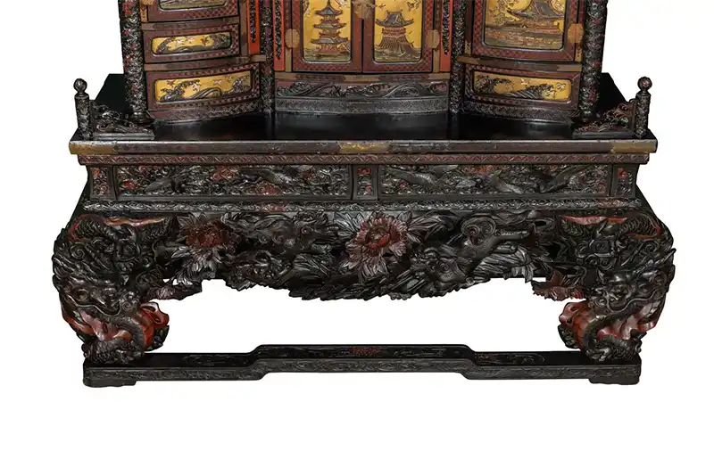 Stunning An Imperial Japanese Meiji Shibayama Tea Cabinet by The Tokugawa Samurai Clan 19c 8 An Imperial Japanese Meiji Shibayama Tea Cabinet by The Tokugawa Samurai Clan